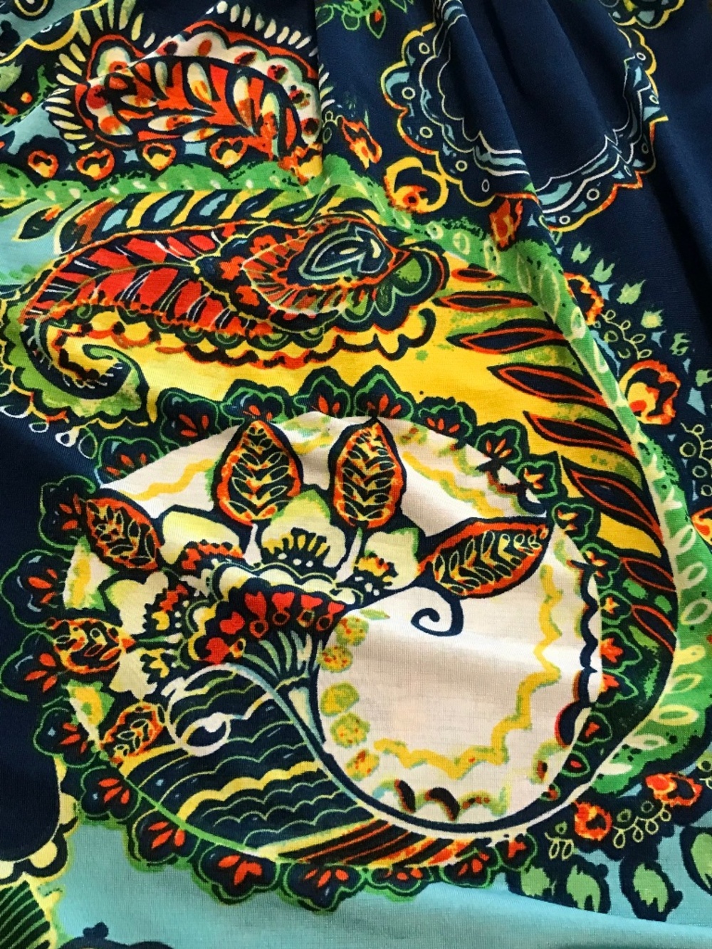 WinWin very colorful floral / paisley tie (bell) sleeve tunic (S-M) - Picture 15 of 16